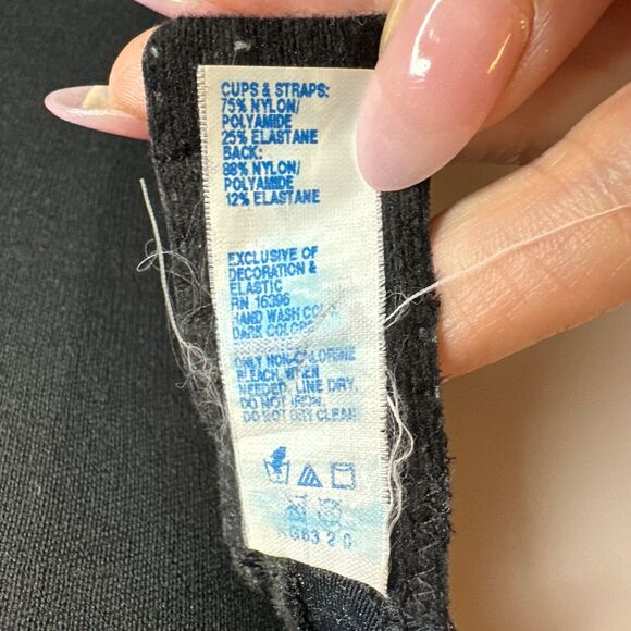 Vintage Warners Pure Electricity Sheer Black Unlined Underwire Bra Size 34C - Picture 8 of 10